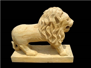 Stone Animal Statue, Teak Wood Sandstone Sculpture & Statue