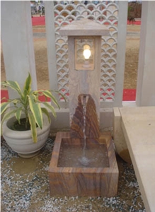 Stone Garden Lamp, Rainbow Sandstone India Lanterns