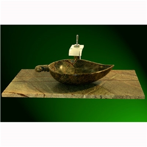 Stone Marble Sink, Rain Forest Green Marble Sinks & Basins