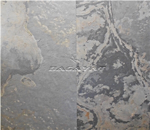 Indian Autumn Rustic Slate Stone Veneer, Grey Rustique Flexible Stone Veneer Indian Autumn Rustic Slate Stone Veneer, Grey Rustique Flexible Stone Veneer