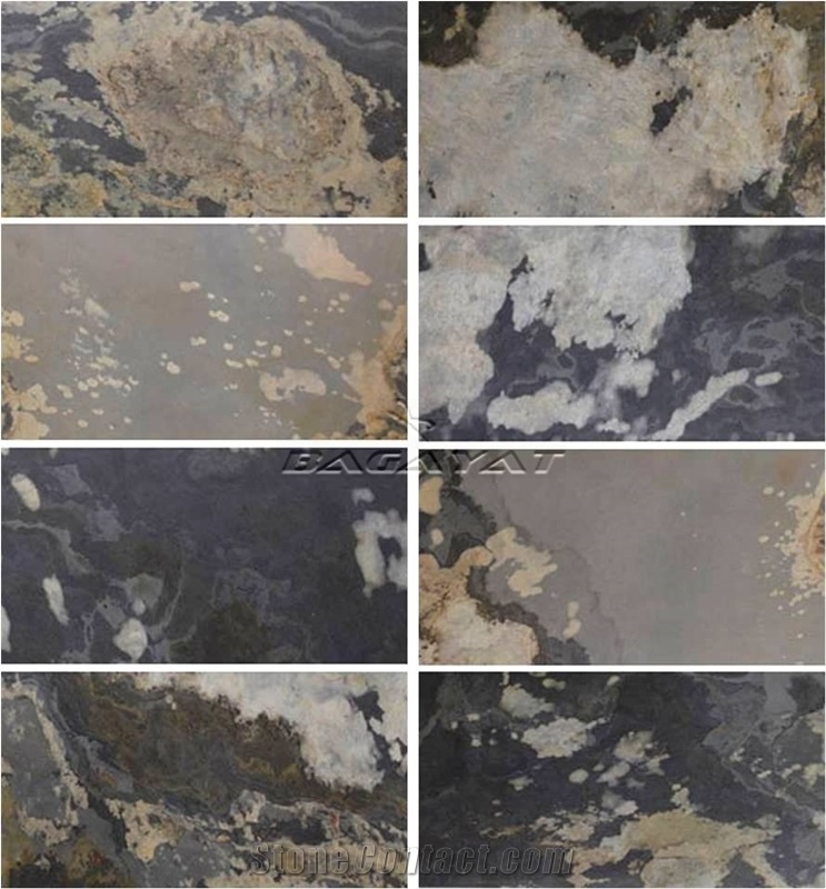 Indian Autumn Rustic Slate Stone Veneer, Grey Rustique Flexible Stone Veneer