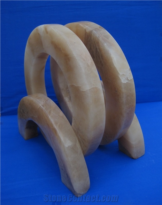 Natural Alabaster Stone Gorgeous Bookends & Book Holders
