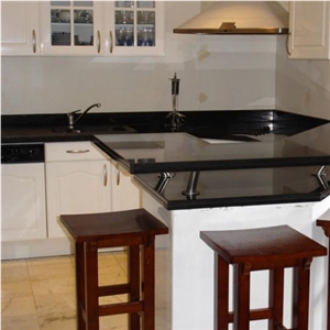 Kitchen Bar Top with Jet Black Granite