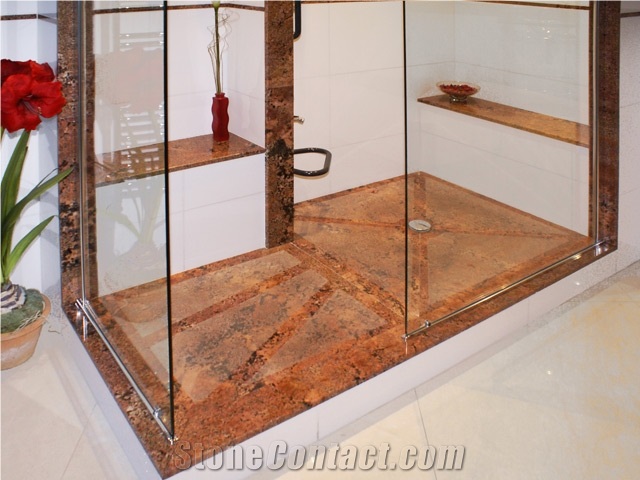 Red Dragon Granite Shower Tray