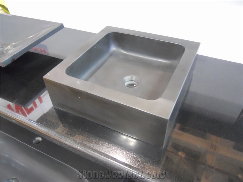 Black Basalt/Black Natural Stone Honed Basin/ Sinks