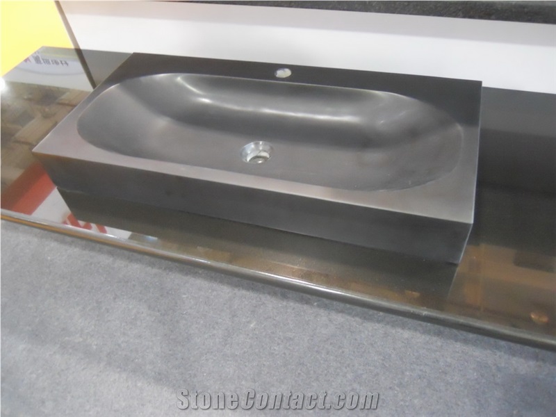Black Basalt/Black Natural Stone Honed Basin/ Sinks