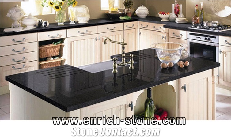 Black Quartz Stone Countertops,Black Engineered Quartz Stone Kitchen Countertops