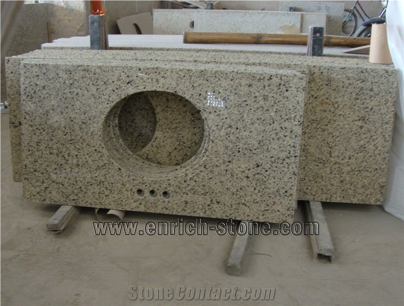 Brazil Granite Samoa Vanity Tops with Single Oval Sink Hole