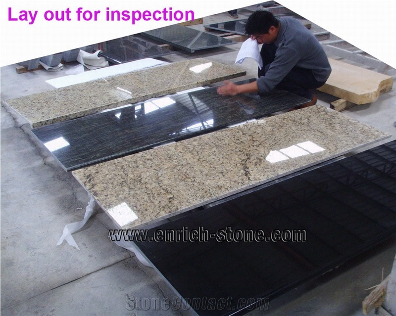 Brazil Granite Samoa Vanity Tops with Single Oval Sink Hole