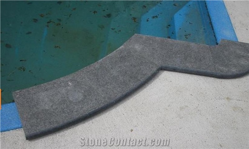 G684 Fuding Black, China Black Basalt, Black Pearl, Black Beauty Swimming Pool Coping Tiles, Pool Edges, Pool Decks, Swimming Pool Pavers, Pool Surround, Borders, Pavement