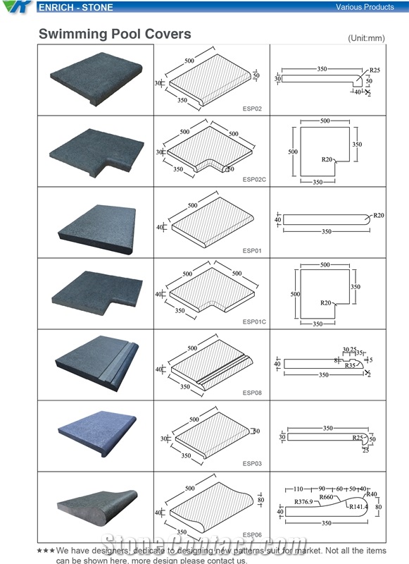 G684 Fuding Black, China Black Basalt, Black Pearl, Black Beauty Swimming Pool Coping Tiles, Pool Edges, Pool Decks, Swimming Pool Pavers, Pool Surround, Borders, Pavement