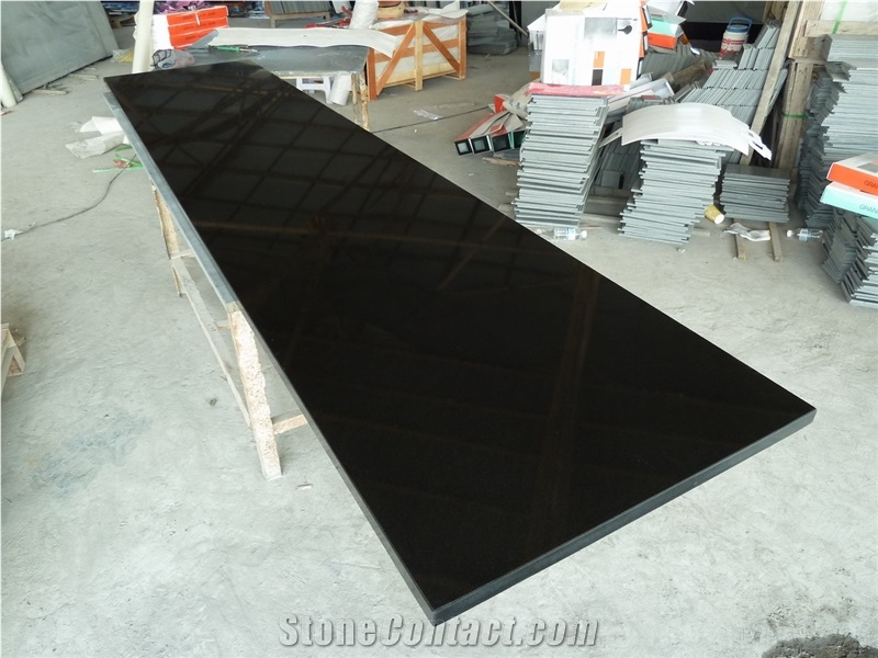 Mongolia Black Basalt Kitchen Countertop /China Black Basalt/Natural Stone Polished Kitchen Countertops