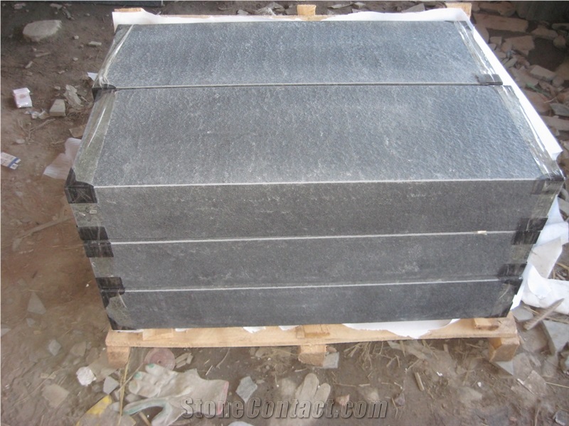 New G684,Cheap Chinese Black Basalt,Nordland Basalt,Flamed Steps/Stairs/Stair Treads