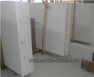 Pure White Quartz Stone Kitchen Top with Quartz Stone Sink and Cabinet