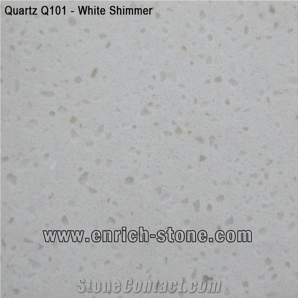 Q101 China White Quartz Stone Kitchen Island Tops