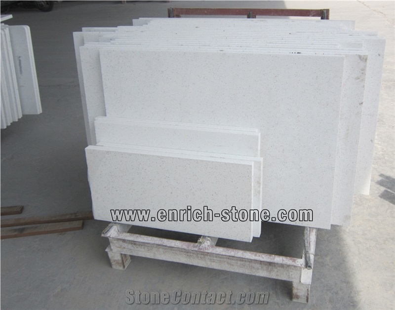 Q101 China White Quartz Stone Kitchen Island Tops