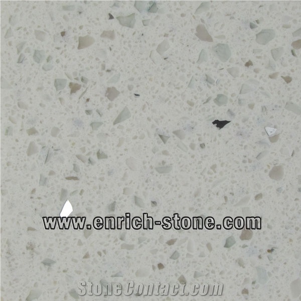Sparkle Quartz Stone Kitchen Countertops, Sparkling White Quartz Stone Kitchen Tops