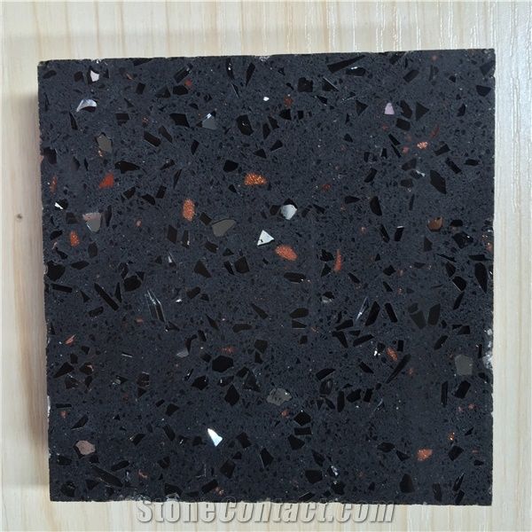 A New Friendly Surface Application Meterial for Worktop Made by Black Zircon Series Quartz Stone Slabs & Tiles, More Durable Than Granite Directly from China Manufacturer at Cheap Pricing Thickness 2c
