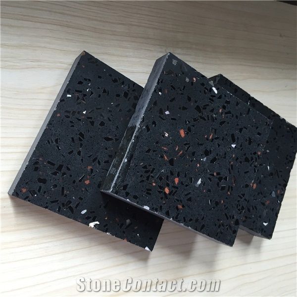A New Friendly Surface Application Meterial for Worktop Made by Black Zircon Series Quartz Stone Slabs & Tiles, More Durable Than Granite Directly from China Manufacturer at Cheap Pricing Thickness 2c