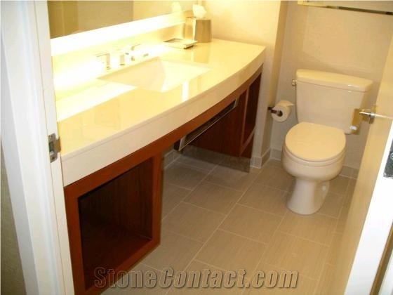 Amazing Luxury Artificial Quartz Stone Vanity Top Directly from China Manufacturer with Iso/Nsf Certificate at Good Price Normally Produced Standard Size 31/37/43/49/61/73*22.5inch