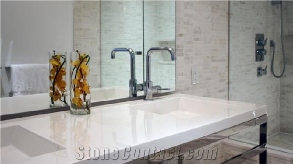 Amazing Luxury Artificial Quartz Stone Vanity Top Directly from China Manufacturer with Iso/Nsf Certificate at Good Price Normally Produced Standard Size 31/37/43/49/61/73*22.5inch