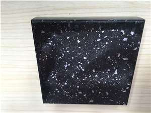 Black Zircon Series Quartz Stone with Bright Surface for Prefab Countertops Your First Kitchen Countertop Options Nonporous More Durable Than Granite Countertops Slab Size 3200*1600 or 3000*1400