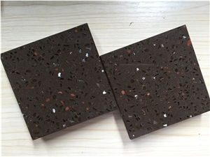 Brown Zircon Series Engineered Quartz Stone for Kitchen and Bathroom Use Directly from China Manufacturer at Cheap Prices Standard Size 3000*1400mm and 3200*1600mm with Thickness 12/15/20/25/30mm