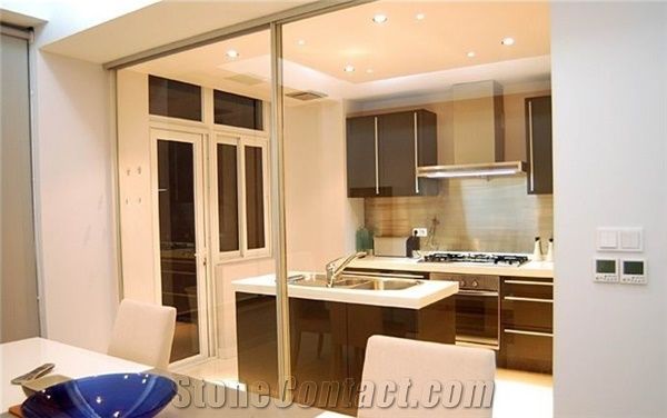 Bst China Black Corian Stone Kitchen Countertop and Bathroom Vanity Top with Non-Porous and Easy to Clean Directly from China Manufacturer More Durable Than Granite Standard Slab Size 118*55 and 126*6