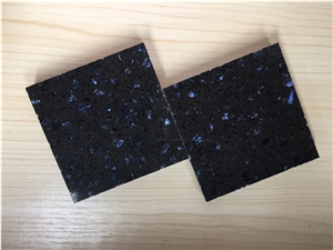 Bst F0083 China Black Quartz Stone Countertops Golden Series with Bright Surface in Custom Design for Kitchen Counter Top,Easy Wipe,Easy Clean,Normally Produced Size 118*55 and 126*63