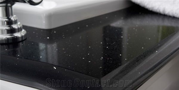 China Black Man-Made Quartz Stone Slabs & Tiles Directly from China Manufacturer Fit for Building&Flooring Combines Performance and Design through the Use Of Innovative Technology and Recycled Materia