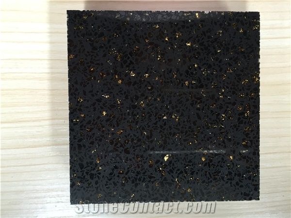 China Black Man-Made Quartz Stone Tiles & Slabs for Multifamily/Hospitality Projects,Combines Performance and Design,Environmentally-Friendly,Slab Size 3200*1600 or 3000*1400 with Thickness 12/15/20/2