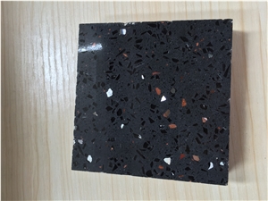 China Black Zircon Engineered Corian Stone Slabs & Tiles,Resistant to Stains,Heat and Scratches for Multifamily/Hospitality Projects,Combines Performance and Design for Flooring&Walling&Countertop