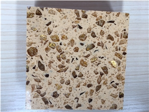 Chinese Quartz Surfaces Golden Series with International Designing and Competitive Pricing for Worktop Table Top Projects More Durable Than Granite Thickness 2cm or 3cm