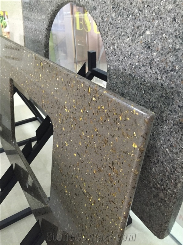 Cut to Size Project for Surfaces and Kitchen Countertop Made by China Manufacturer Golden Quartz with Non-Porous and Easy to Clean and Maintain,Top Quality,Normally Produced Size 118*55 and 126*63