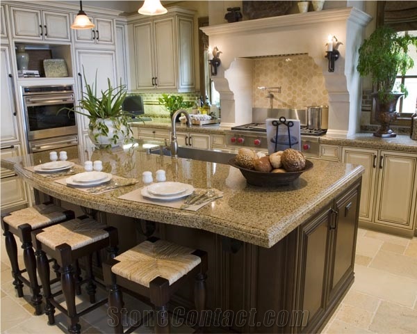 Cut to Size Project for Surfaces and Kitchen Countertop Made by China Manufacturer Golden Quartz with Non-Porous and Easy to Clean and Maintain,Top Quality,Normally Produced Size 118*55 and 126*63