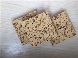 Golden Series Quartz Stone with Bright Surface for Prefab Countertops Your First Kitchen Countertop Options Nonporous More Durable Than Granite Countertops Slab Size 3200*1600 or 3000*1400