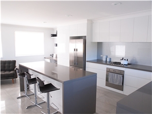 Grey Engineered Quartz Stone for Kitchen Countertops Standard Sizes Directly from China Surfaces Materials Supplier at Cheap Price