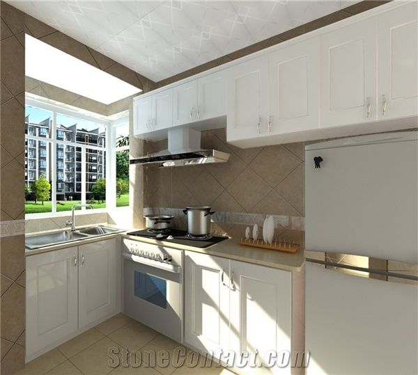 Luxury and Exquisite Design Of China White Manmade Stone Quartz Stone Countertops for New Application in Kitchen, Bathroom, Bar, School, Hospital and Other Public Place Projects Directly from China Ma