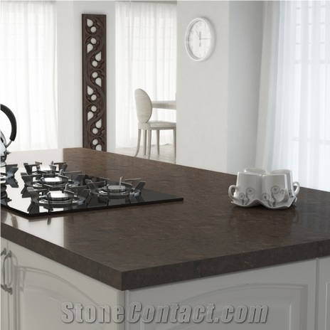 Luxury Black Engineered Quartz Stone Countertop Non-Porous and Easy to Clean Directly from China Manufacturer with Iso/Nsf Certificate More Durable Than Granite Thickness 12/15/20/25/30mm
