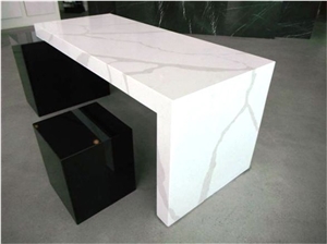Luxury Interior Design Of Calacatta White Quartz Stone Slabs & Tiles,Materials Supplier at Competitive Pricing Standard Slab Size 118*55 and 126*63 More Durable Than Granite Thickness 2/3cm