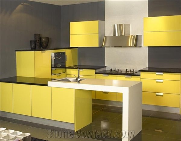 Luxury Interior Design Of China Pure White Artificial Quartz Stone Countertops Surfaces Materials Supplier at Competitive Pricing Standard Slab Size 118*55 and 126*63 More Durable Than Granite Thickne