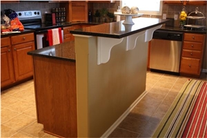 Luxury Interior Design with Black Engineered Quartz Stone Solid Surface and Countertop Non-Porous and Easy to Clean from China Manufacturer with Iso/Nsf Certificate More Durable Than Granite