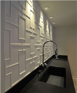 Luxury Interior Design with Black Engineered Quartz Stone Solid Surface and Countertop Non-Porous and Easy to Clean from China Manufacturer with Iso/Nsf Certificate More Durable Than Granite