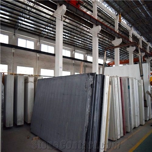 Luxury Interior Design with Black Quartz Stone Solid Surface Countertop Non-Porous and Easy to Clean and Maintain Directly from China Manufacturer with Iso/Nsf Certificate at Good Price Thickness 3cm