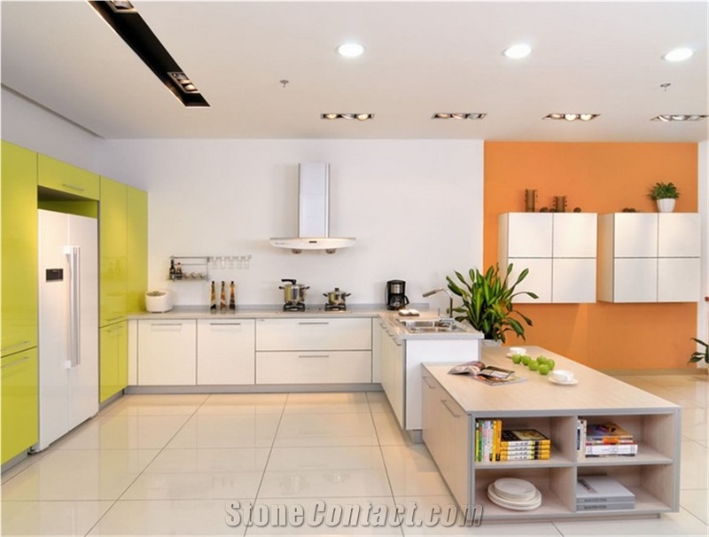 Luxury Interior Pure White Cut to Size Project for Surfaces and Countertop,Non-Porous and Easy to Clean and Maintain,Top Quality,Normally Produced Size 118*55 and 126*63