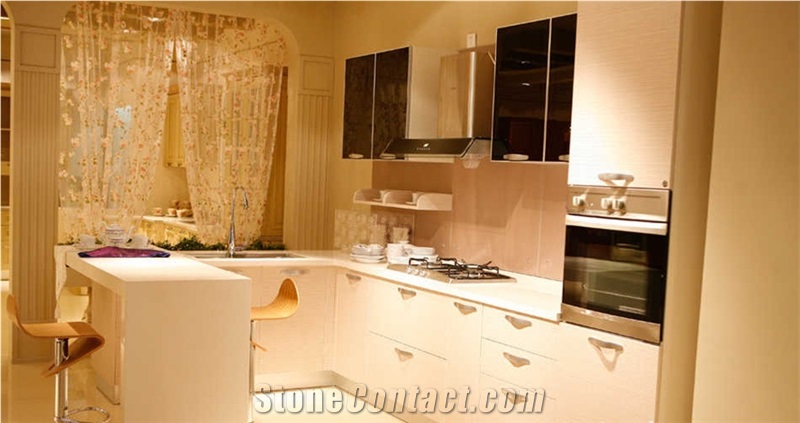 Luxury Interior Pure White Cut to Size Project for Surfaces and Countertop,Non-Porous and Easy to Clean and Maintain,Top Quality,Normally Produced Size 118*55 and 126*63