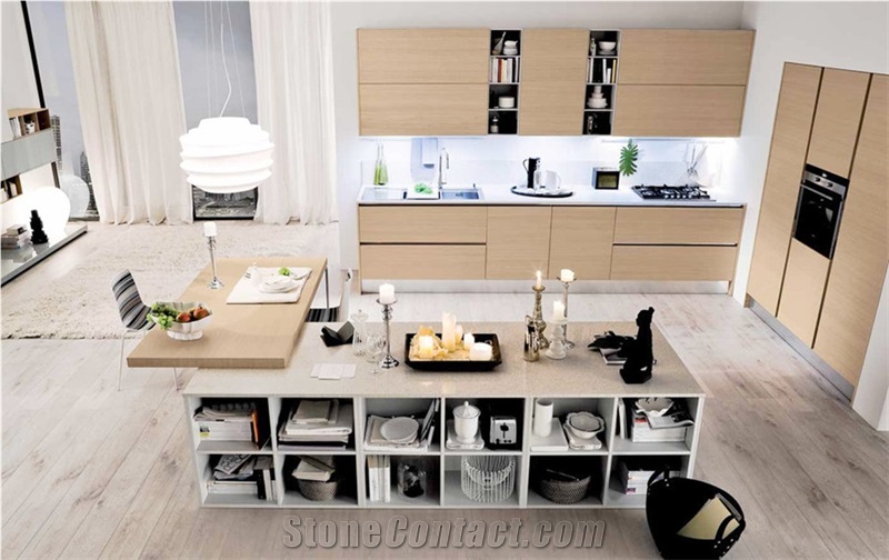 Luxury Quartz for Cut to Size Project Like Counter Top,Tabletop,Floor and Wall Polished Quartz Surfaces Crystal Collection Slab Sizes 126 *63 and 118 *55,More Durable Than Granite