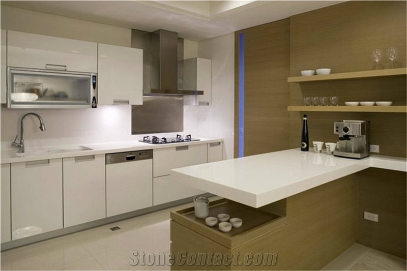 Luxury Quartz for Cut to Size Project Like Counter Top,Tabletop,Floor and Wall Polished Quartz Surfaces Crystal Collection Slab Sizes 126 *63 and 118 *55,More Durable Than Granite