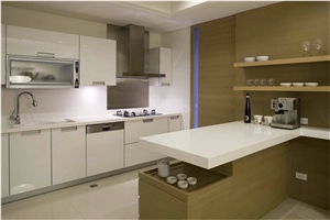 Luxury Quartz for Cut to Size Project Like Counter Top,Tabletop,Floor and Wall Polished Quartz Surfaces Crystal Collection Slab Sizes 126 *63 and 118 *55,More Durable Than Granite