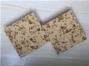 Multifamily&Hotel Quartz for Cut to Size Project Like Counter Top,Tabletop,Floor and Wall Golden Series Slab Sizes 126 *63 and 118 *55,More Durable Than Granite